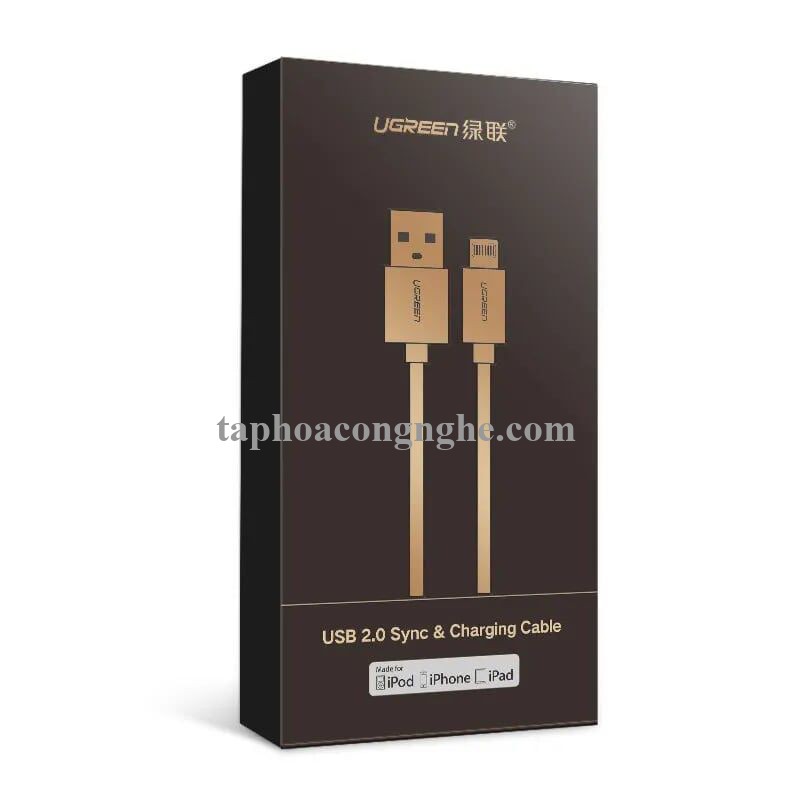 Ugreen 40339 0.5M màu Xanh Cáp Lightning sạc + truyền dữ liệu cho iPhone US199 30040339